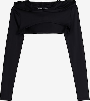 Bershka Koszulka w kolorze czarny: przód