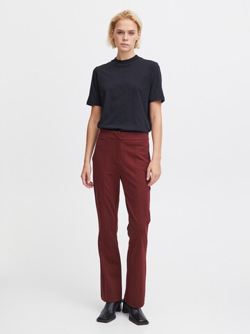 ICHI Flared Broek in Rood