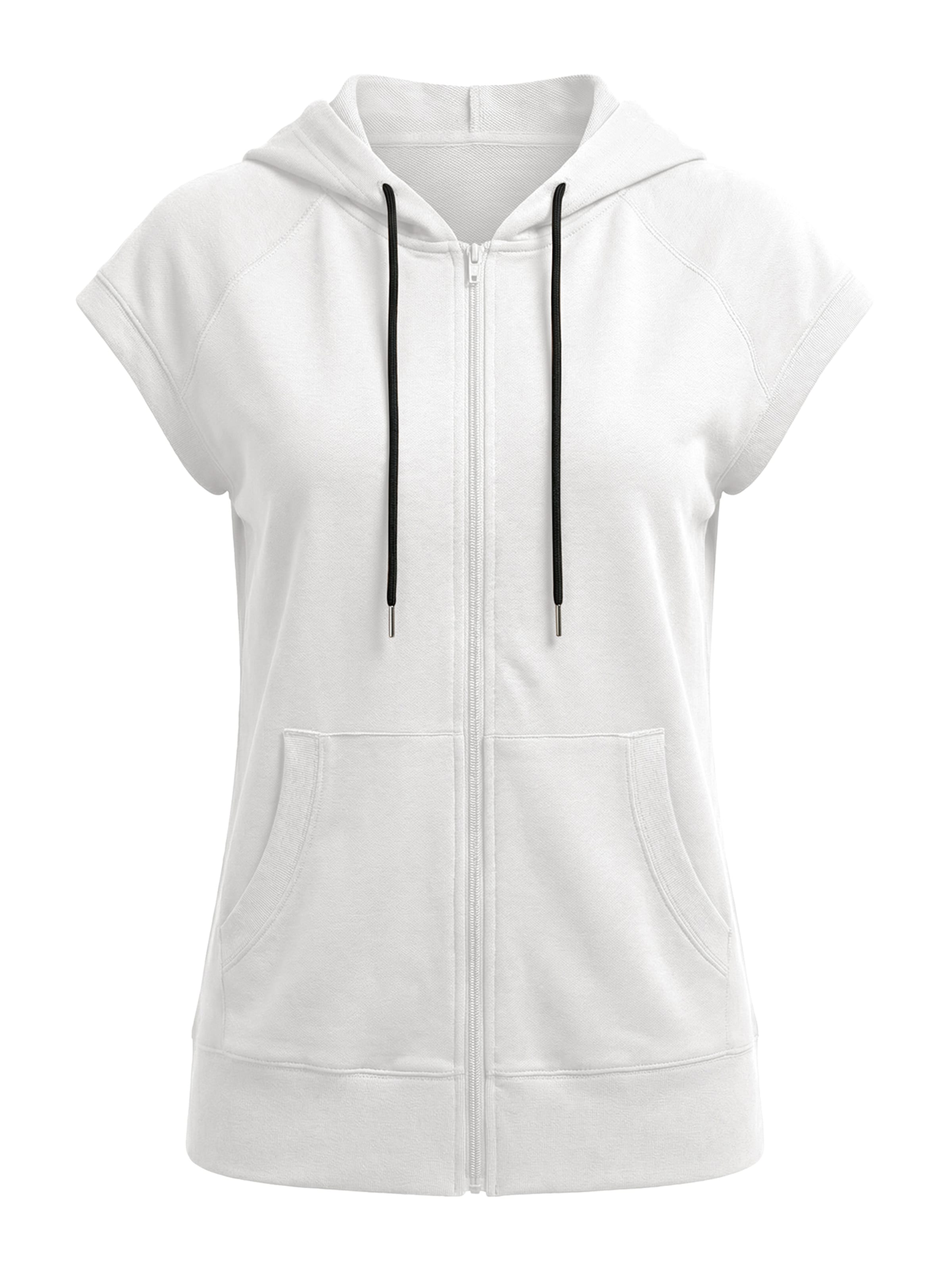 Imily Bela Суичъри с качулка в бяло: отпред