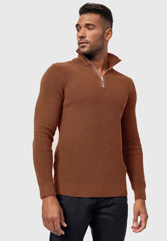 INDICODE JEANS Sweater in Orange: front