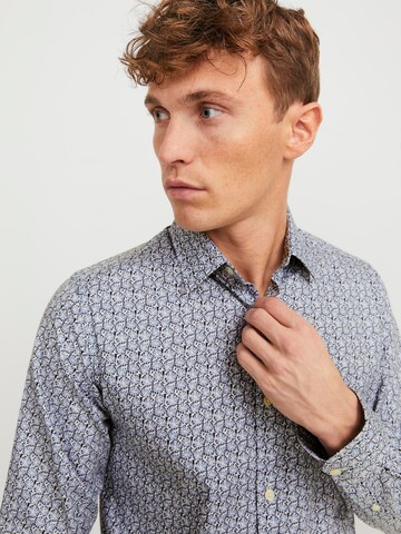 JACK & JONES Regular fit Button Up Shirt 'JPRABLANordic' in Blue