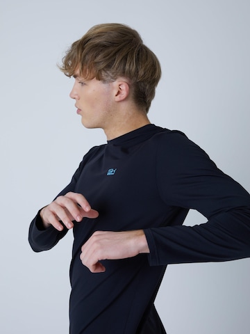 SPORTKIND Funktionsshirt 'Crew Neck Long Sleeve Shirt'‌‌‌‌‌‌‌‌‌‌ in Schwarz