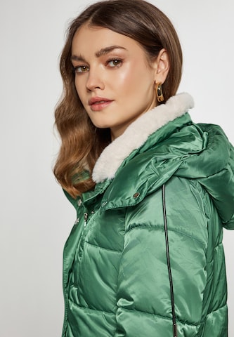 faina Χειμερινό παλτό σε πράσινο
