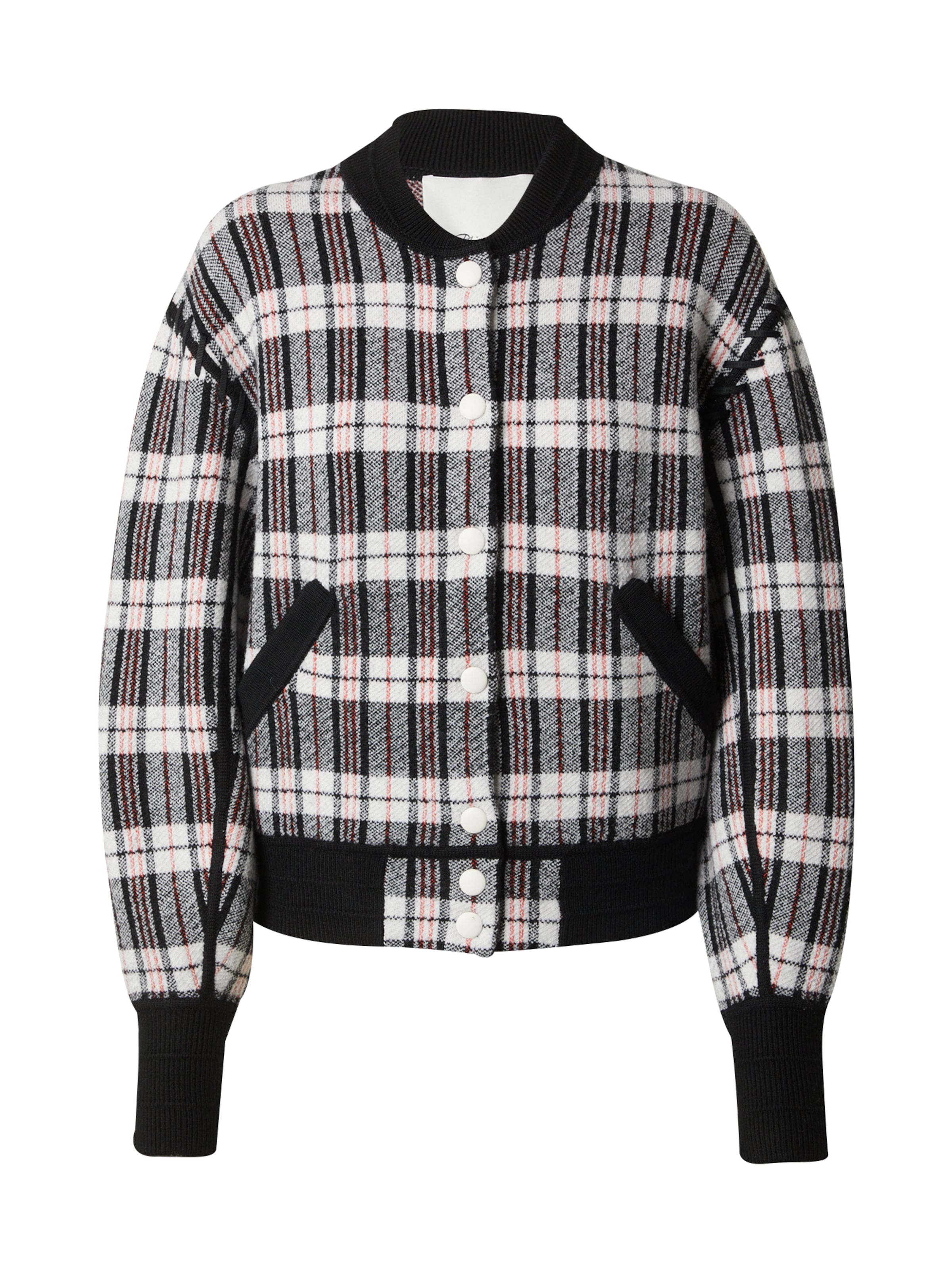 melns 3.1 Phillip Lim Starpsezonu jaka: no priekšpuses