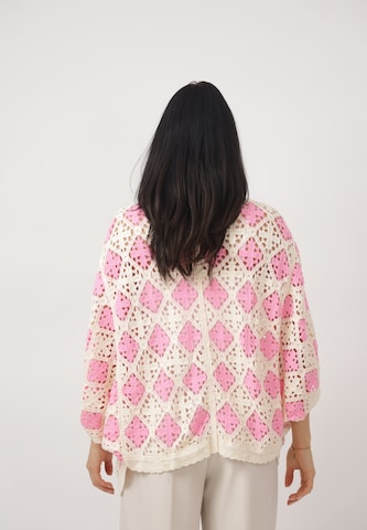 Elara Oversized cardigan i pink