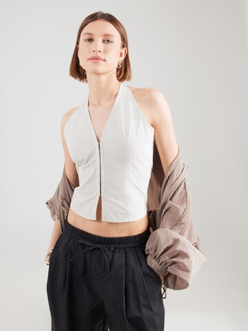 WEEKDAY - Top em bege: frente