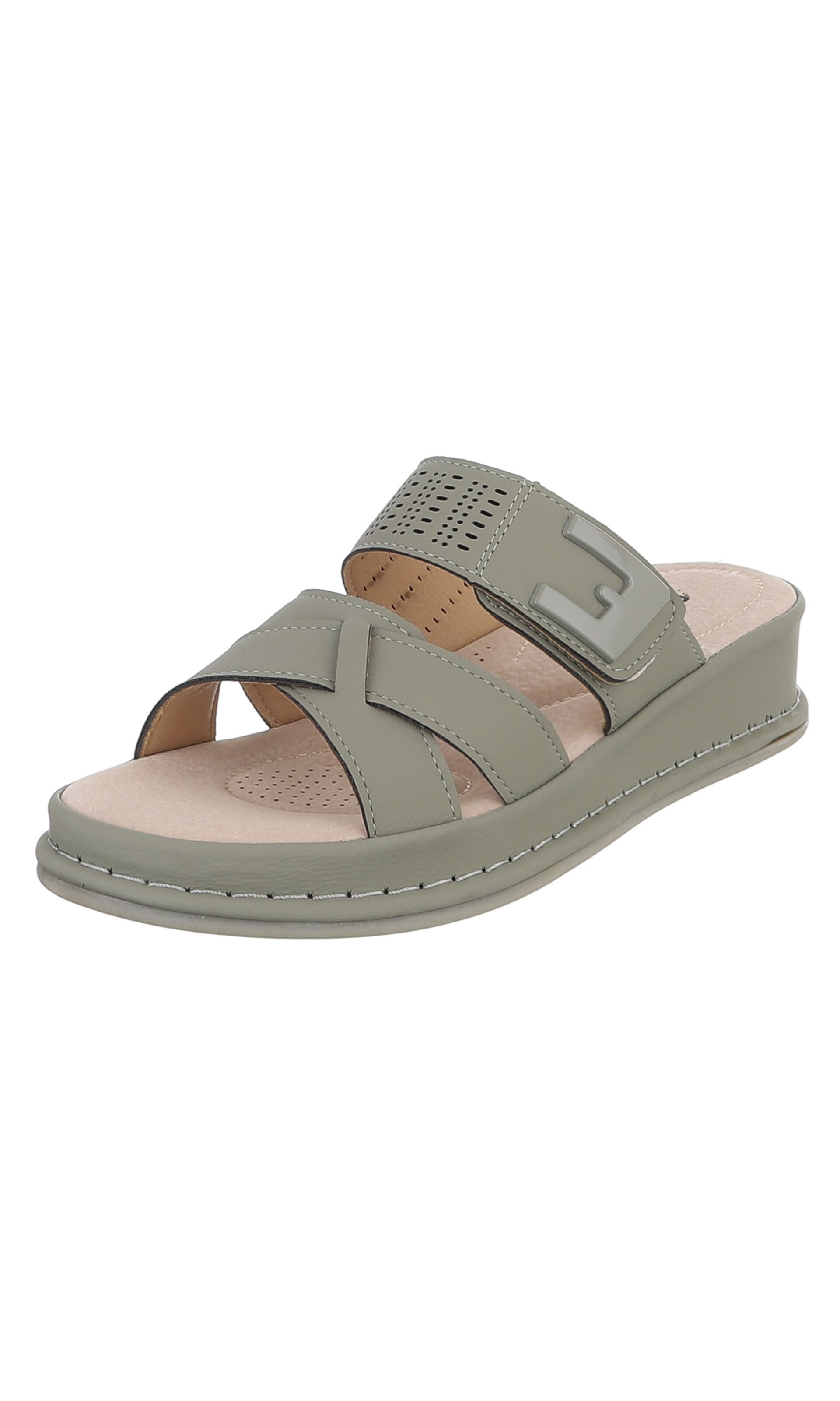 Ital-Design Mules in Green: front