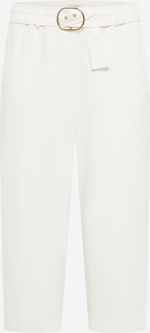 Forever New Curve Wide leg Trousers with creases 'Brianna' in White: front