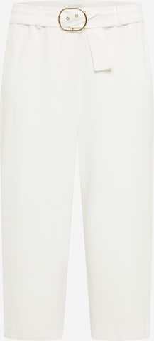 Forever New Curve Wide leg Παντελόνι με τσάκιση 'Brianna' σε λευκό: μπροστά