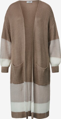 Angel of Style Knit Cardigan in Brown: front