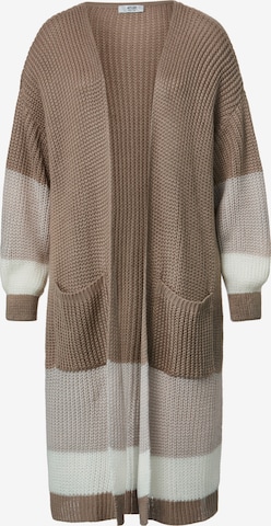 Angel of Style Knit Cardigan in Brown: front