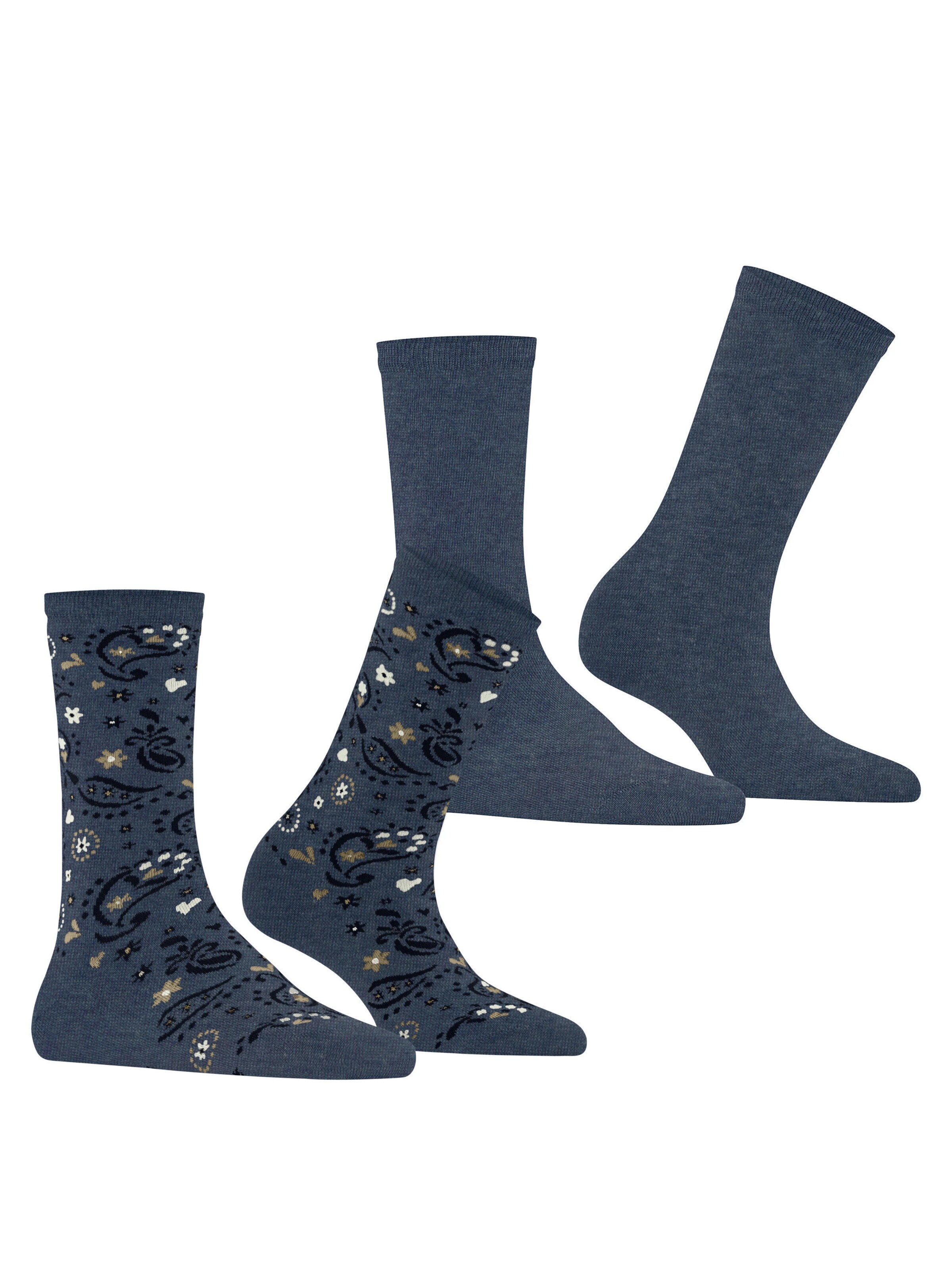ESPRIT Socken 'Soft Paiyley 2-Pack'‌‌‌ in Blau