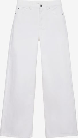 Pull&BearLoosefit Traperice - bijela boja: prednji dio