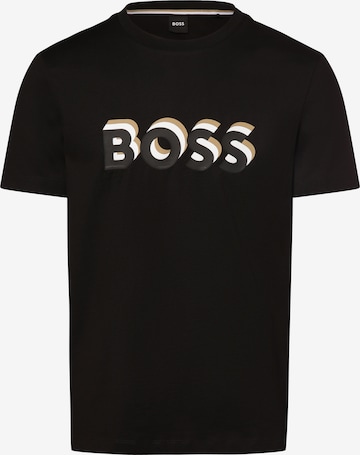 BOSS Black Shirt ' Tiburt 427 ' in Black: front