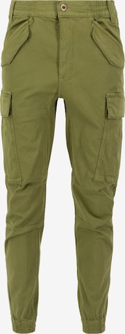 Pantalon cargo ALPHA INDUSTRIES en vert : devant