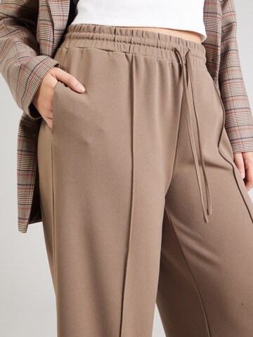 EVOKED Wide leg Pants 'VICLUA' in Brown