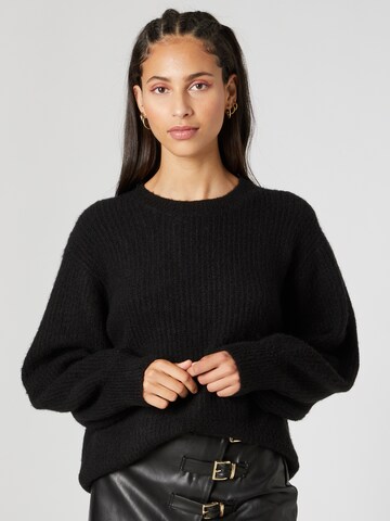 Hoermanseder x About You Sweater 'Grace' in Black: front