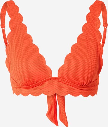 Hunkemöller T-Shirt Bikinitop 'Scallop' in Orange: predná strana