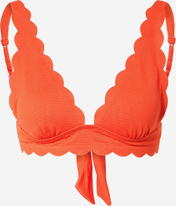 Sutien de tricou Sutien costum de baie 'Scallop' de la Hunkemöller pe portocaliu: față