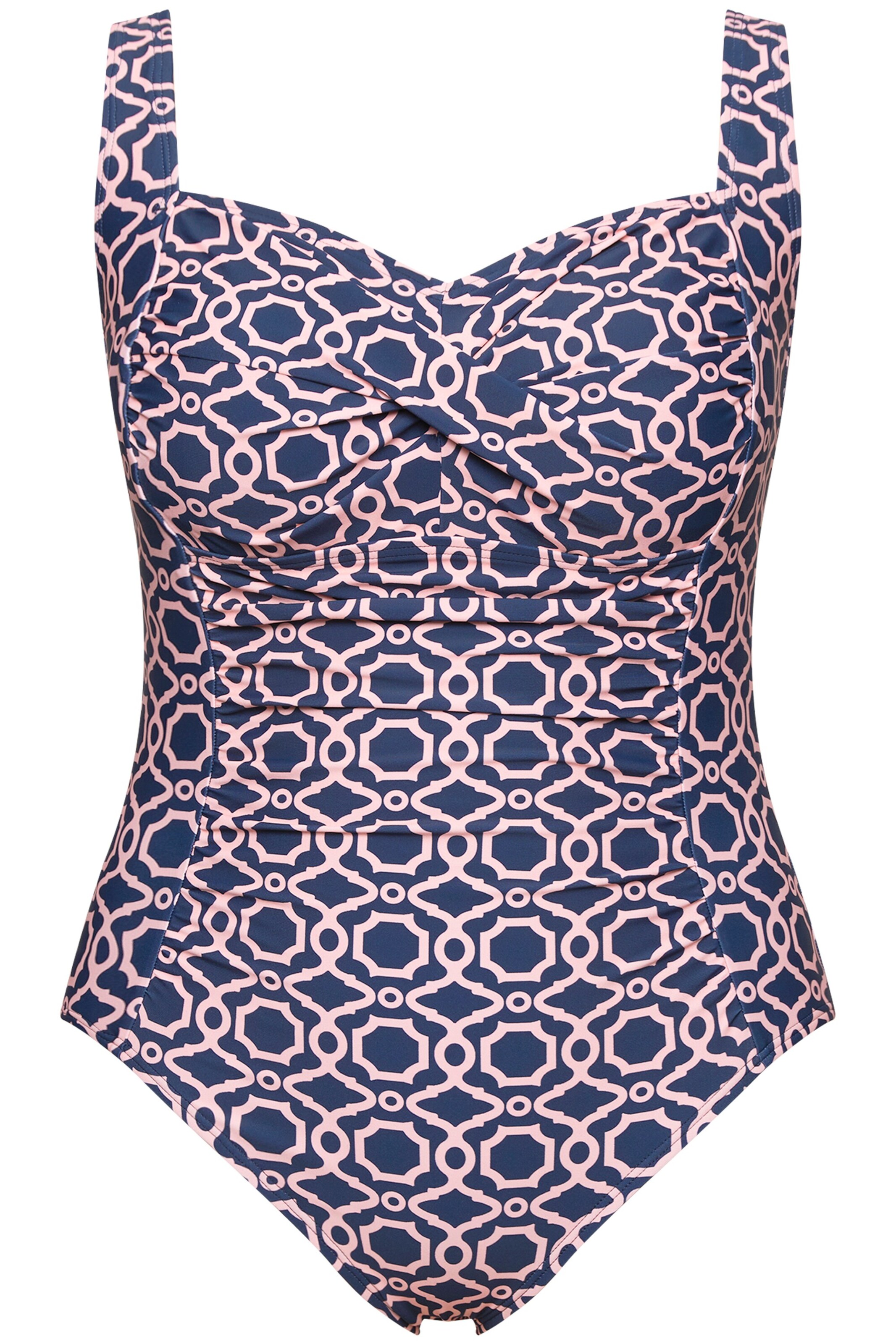 Ulla Popken Bustier Badpak in Gemengde kleuren: voorkant