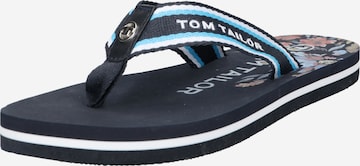 TOM TAILOR T-Bar Sandals in Blue: front