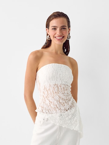 Bershka Top in Beige: front