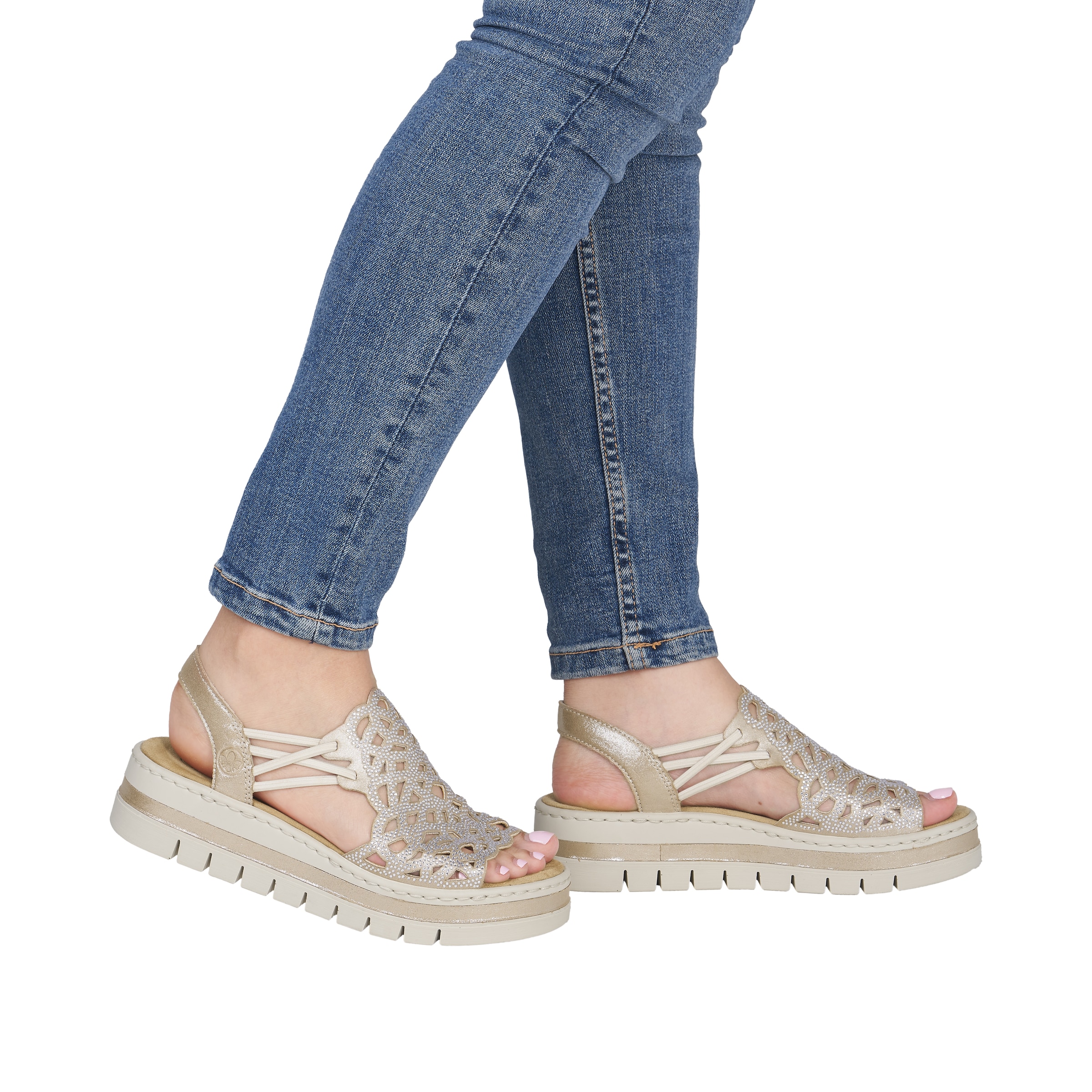 Rieker Sandale in Beige: Vorderseite