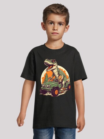 F4NT4STIC Shirt 'Monster Truck Cooler Dinosaurier' in Zwart: voorkant