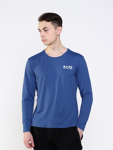 neverover - Camiseta funcional en azul: frente
