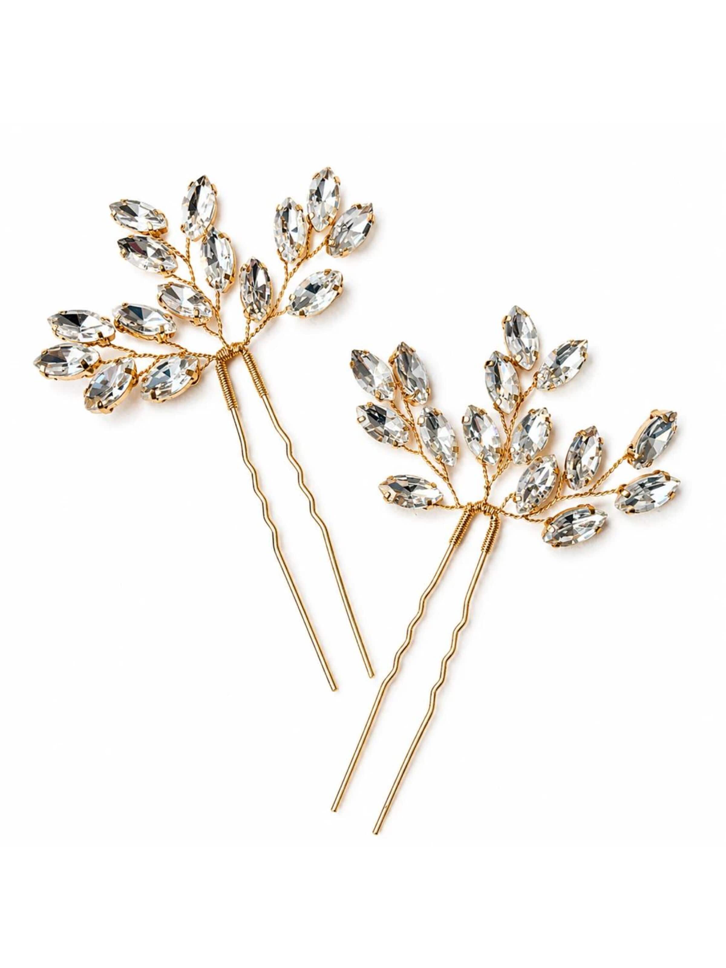 Sally Jane Bridal Hair jewelry 'Esther Hairpins Gold' in One Size in Gold, Item view