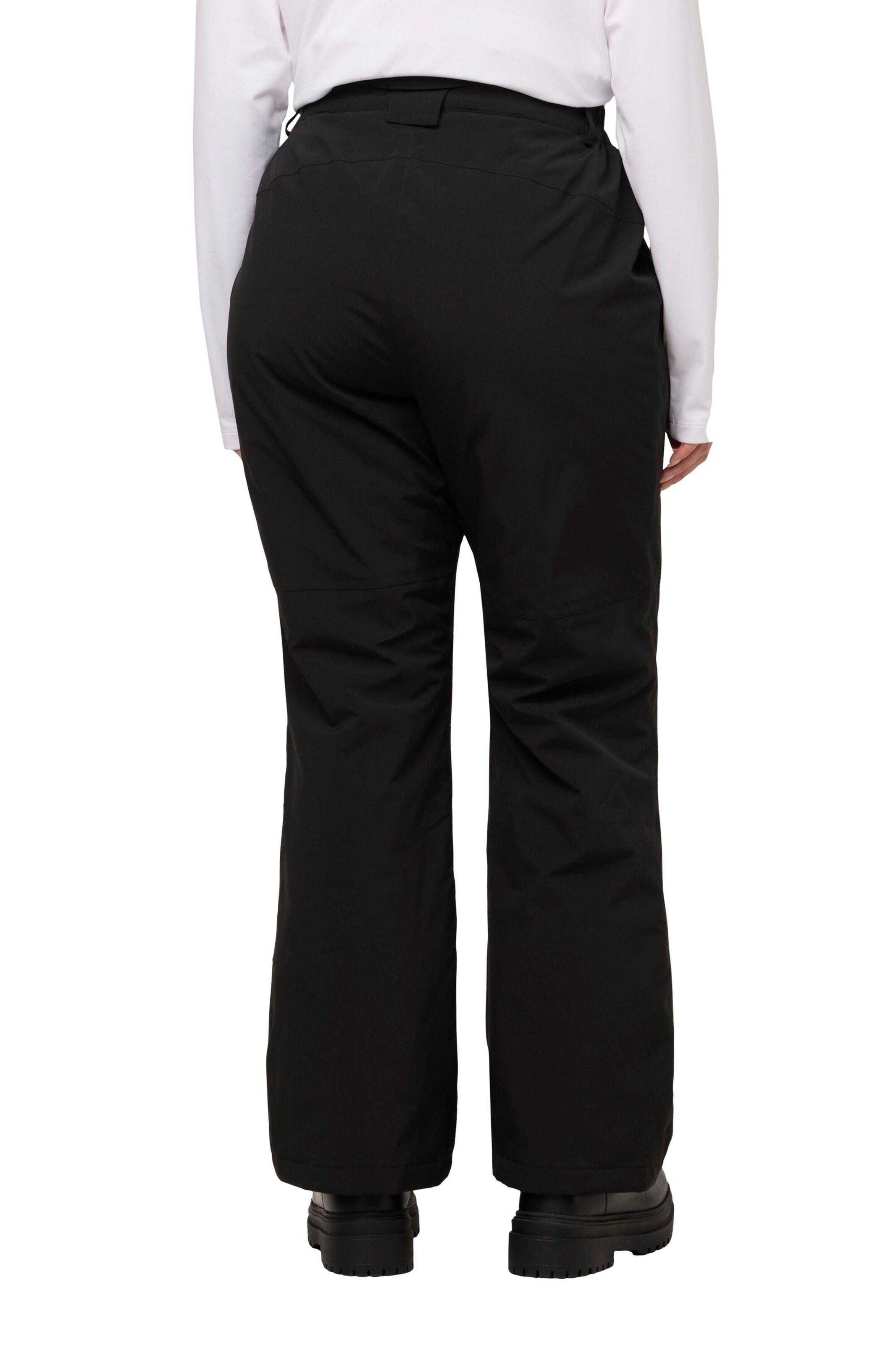 Ulla Popken Flared Funktionshose in Schwarz