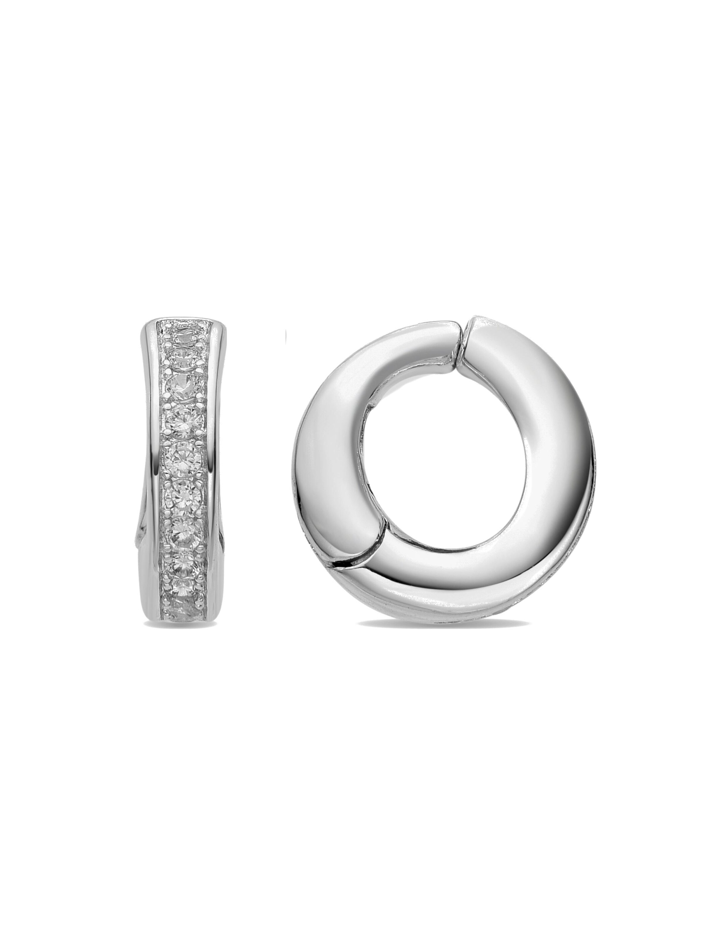 Luxenter - Pendientes 'Ortim' en plata: frente