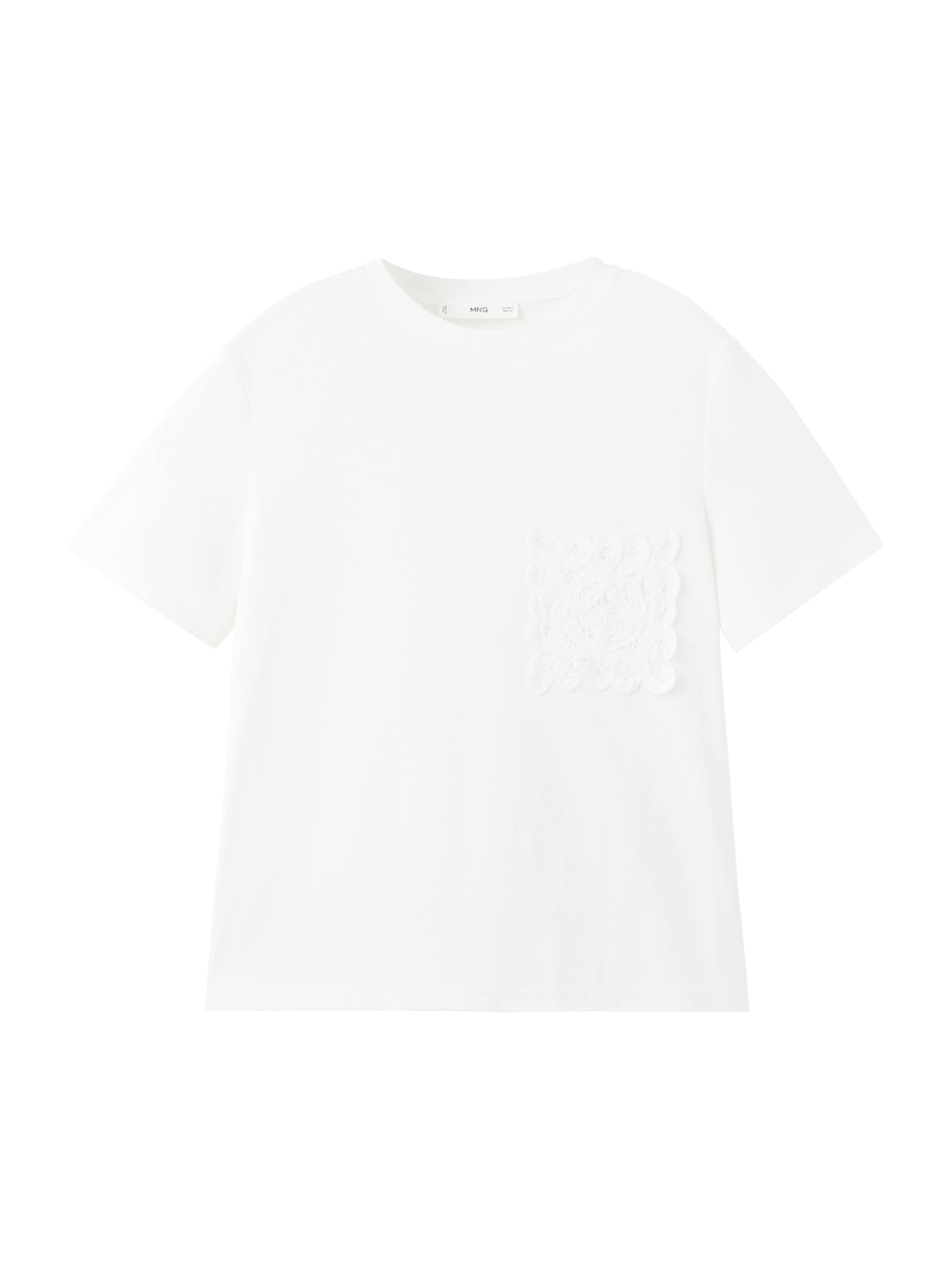 MANGO Shirt 'DAISY' in Wit: voorkant