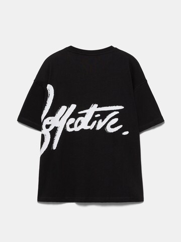 Pull&Bear Tričko 'STWD' – černá