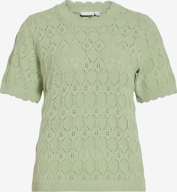 VILA Gebreide bodywarmer 'VILowen' in Groen: voorkant