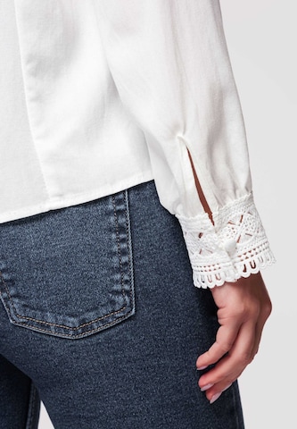 Ombre Blouse in White