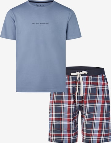 Phil & Co. Berlin Pajama short 'Phil & Co Heren Shortama Korte Pyjama Set' in Blue: front