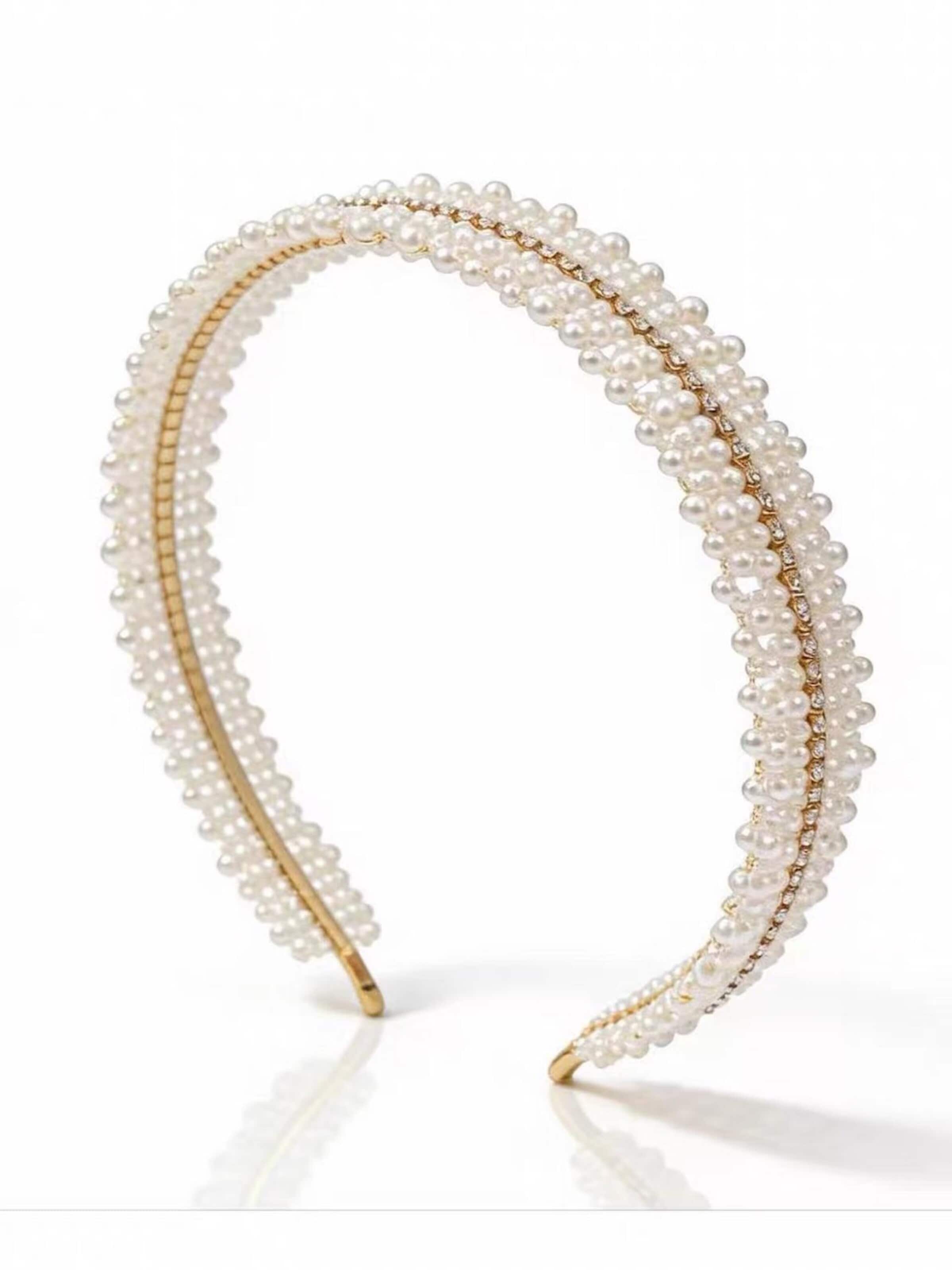LanLiviaTraka za kosu 'Handmade Delicate Pearls Headband' - zlatna boja