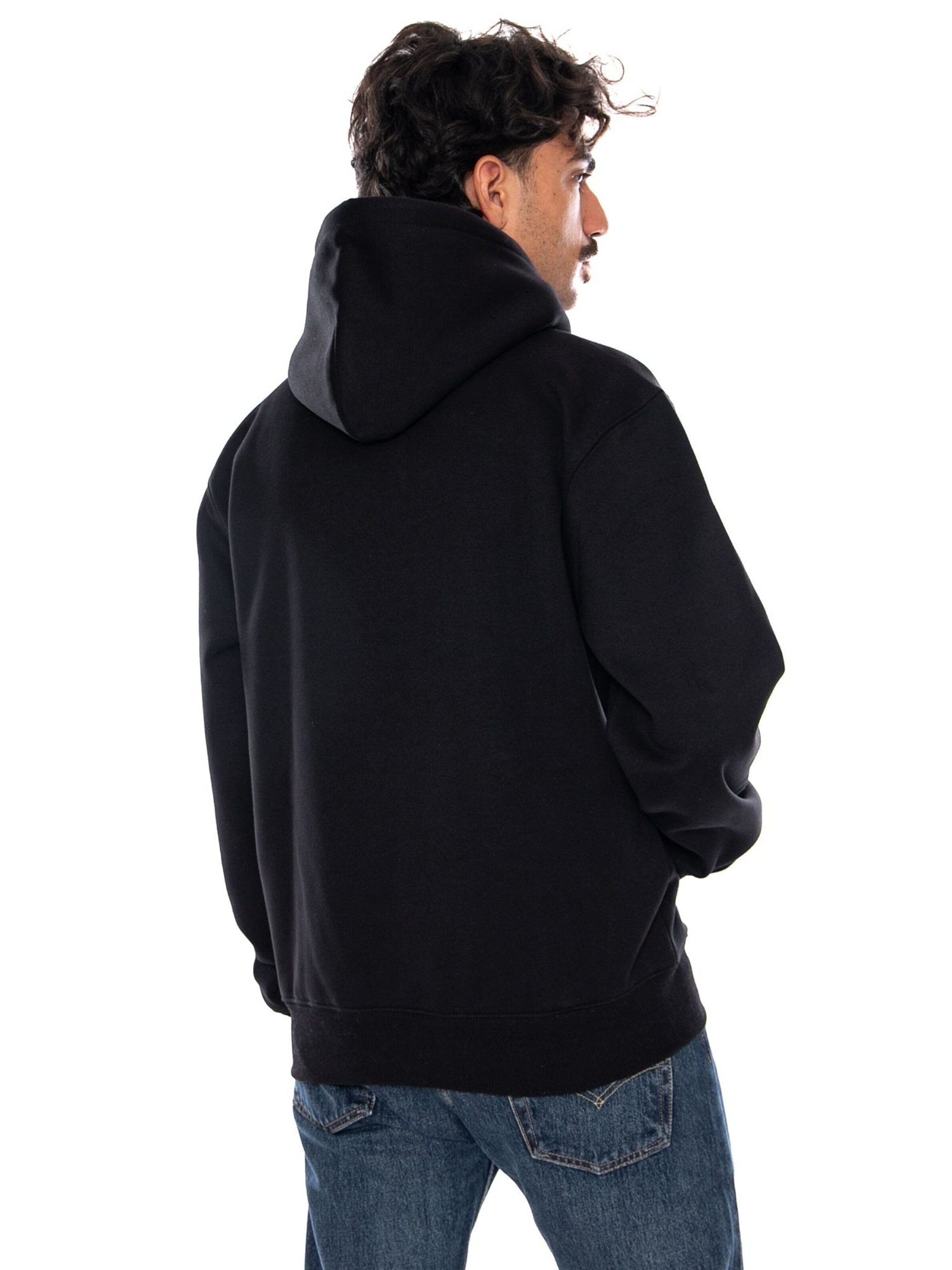 Carhartt WIP Sweatshirt 'HOODED CARHARTT SWEAT BLACK / BLACK' in Zwart