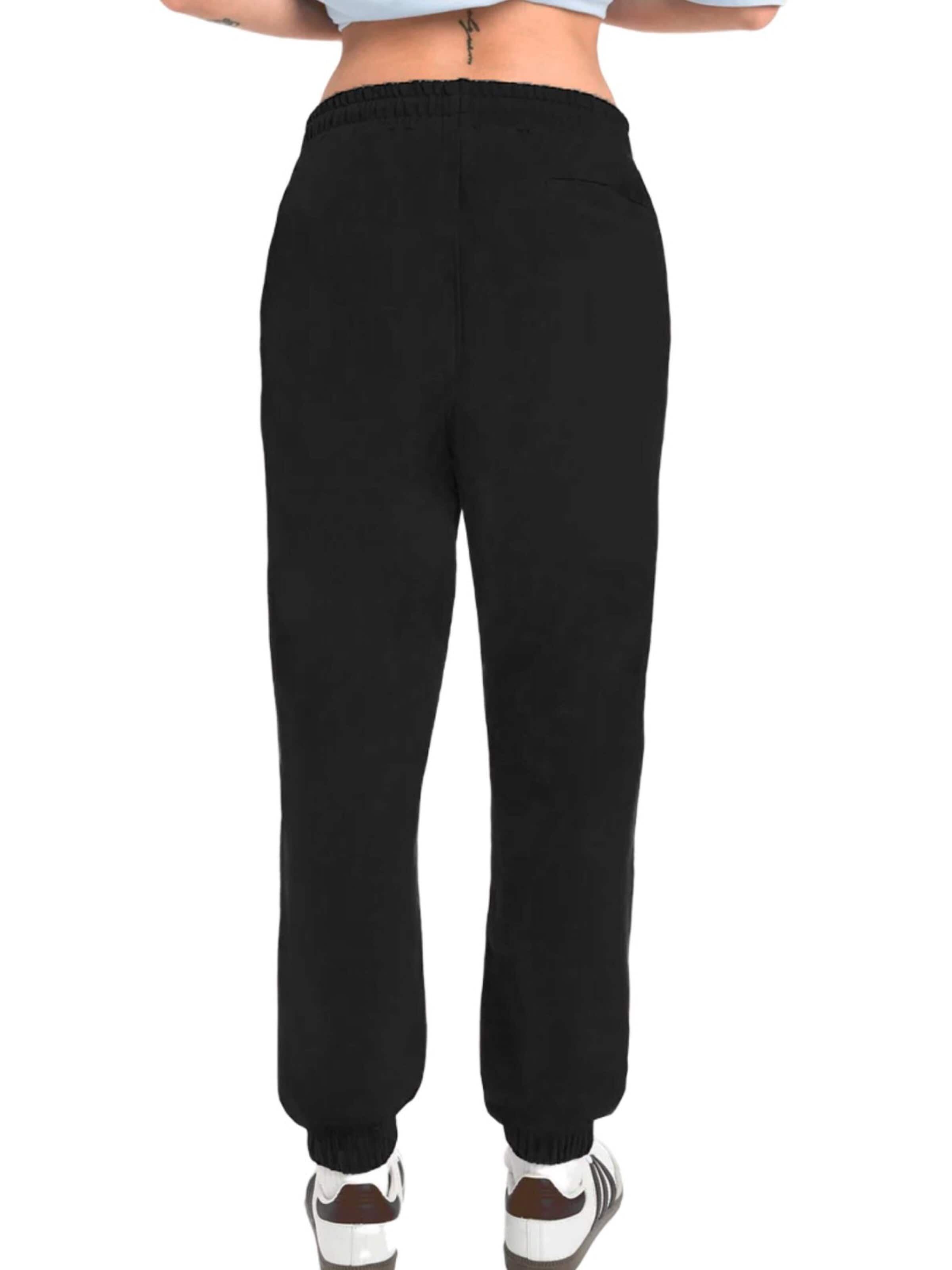 UNIQVIBE Tapered Broek in Zwart