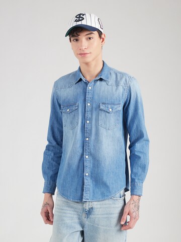 Pepe Jeans Regular fit Srajca 'HANCK' | modra barva: sprednja stran
