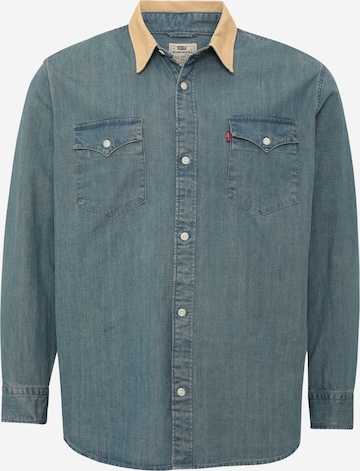 Levi's® Big & Tall Regular fit Button Up Shirt in Blue: front