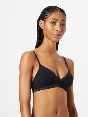 Triangolo Reggiseno 'HAPPILY WE CARE' di ETAM in nero: frontale