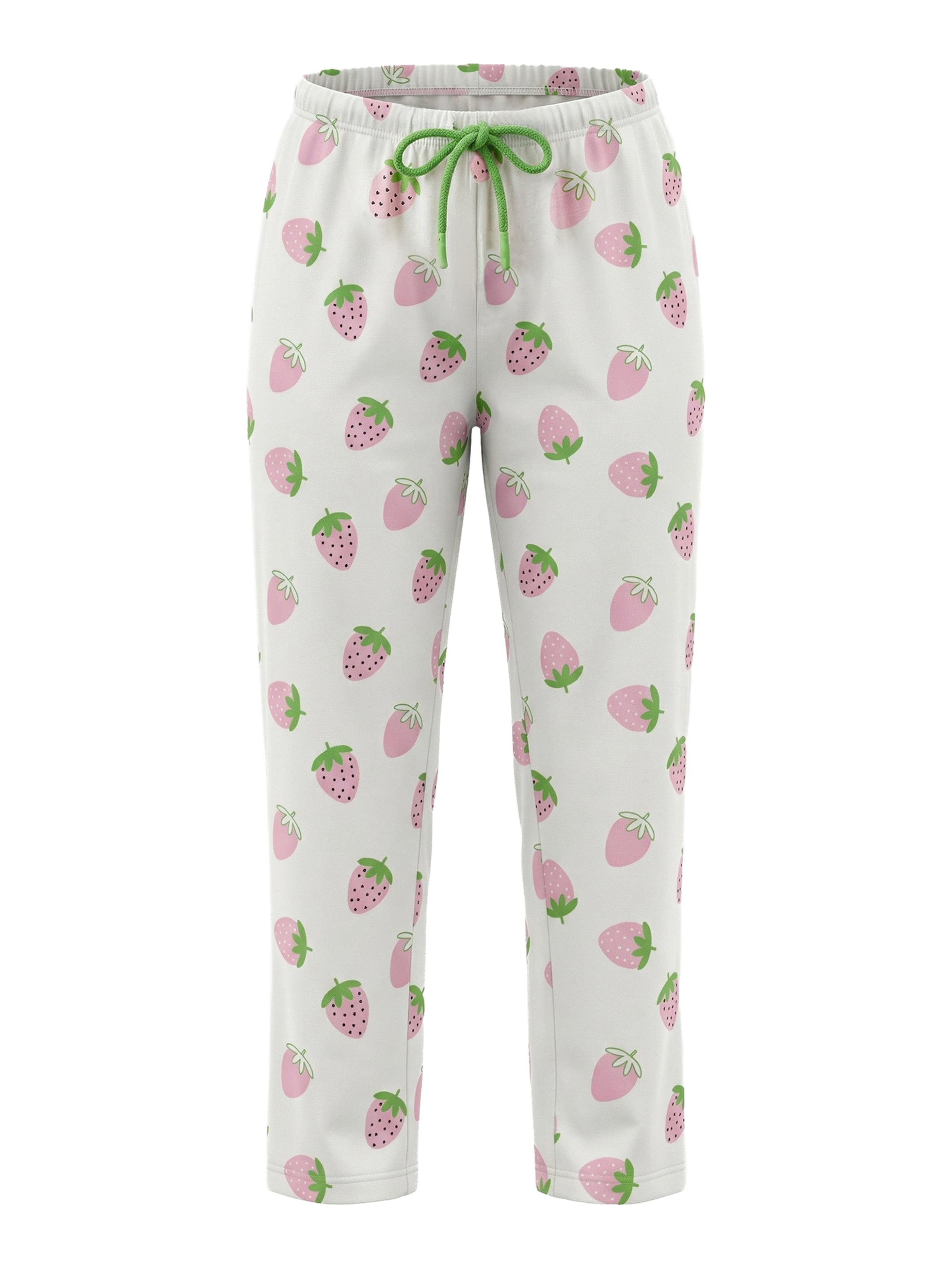 Rösch Pyjamahose ' Erdbeer-Motiv ' in Pink: Vorderseite