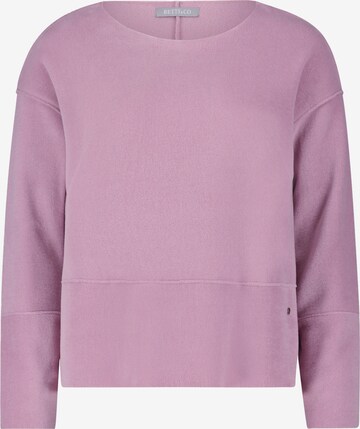 Sweat-shirt Betty & Co en violet : devant