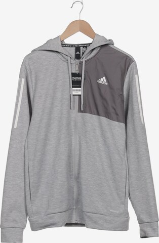 ADIDAS PERFORMANCE Sweatshirt & Zip-Up Hoodie in L in Grey: front