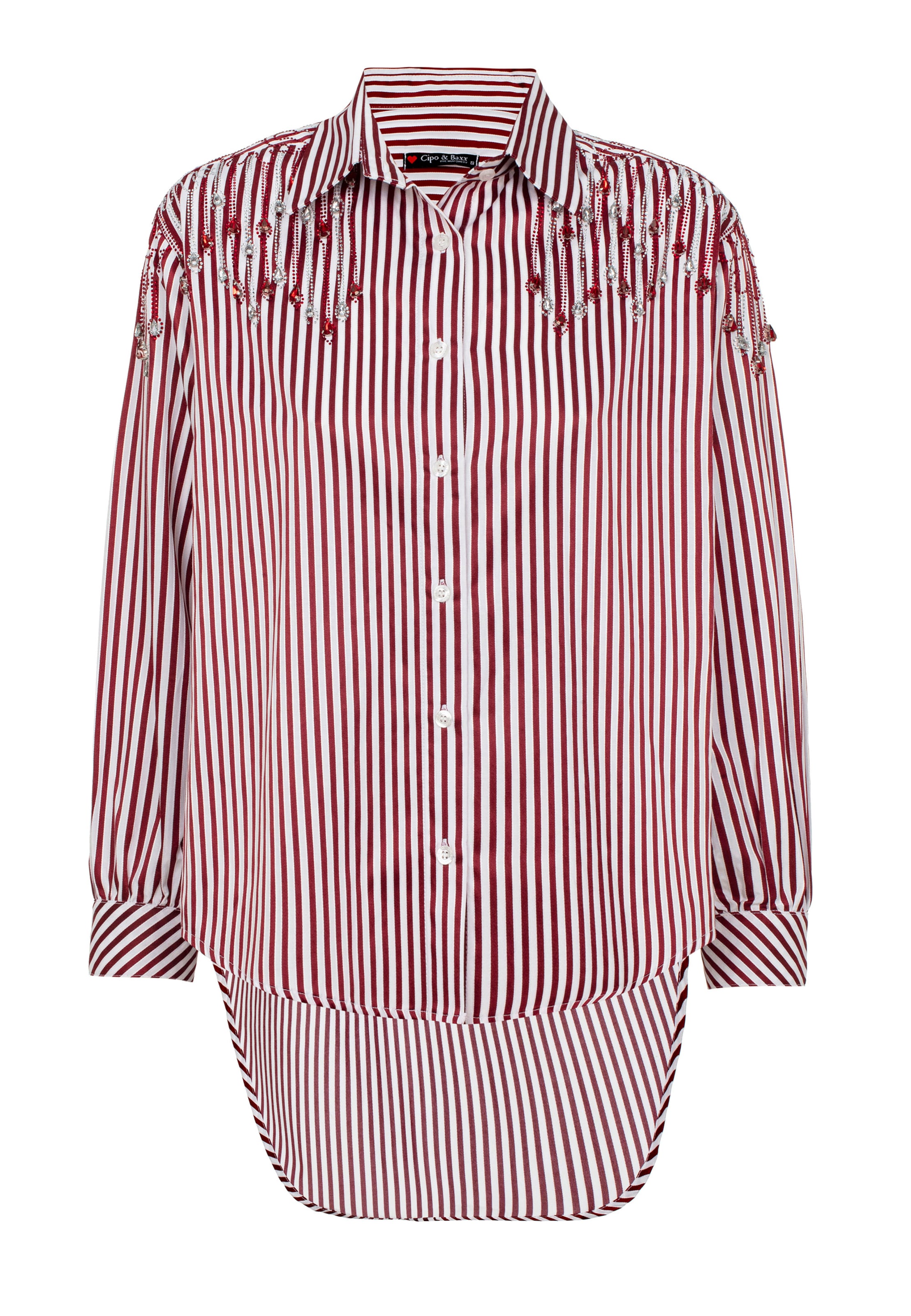 CIPO & BAXX Blouse in Rood: voorkant