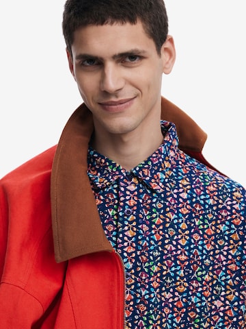 Desigual Comfort fit Button Up Shirt in Blue