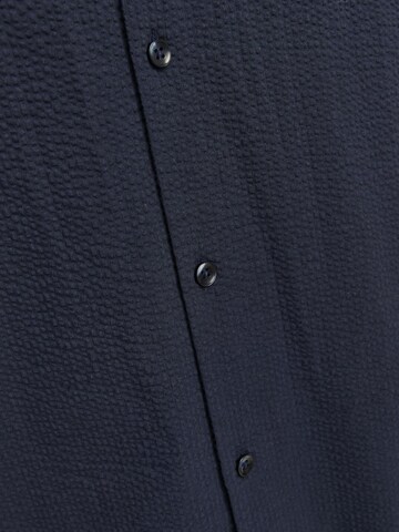 JACK & JONES Comfort fit Button Up Shirt 'JOREaster Palma' in Blue