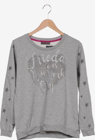 Frieda & Freddies NY Sweatshirt & Zip-Up Hoodie in XL in Grey: front